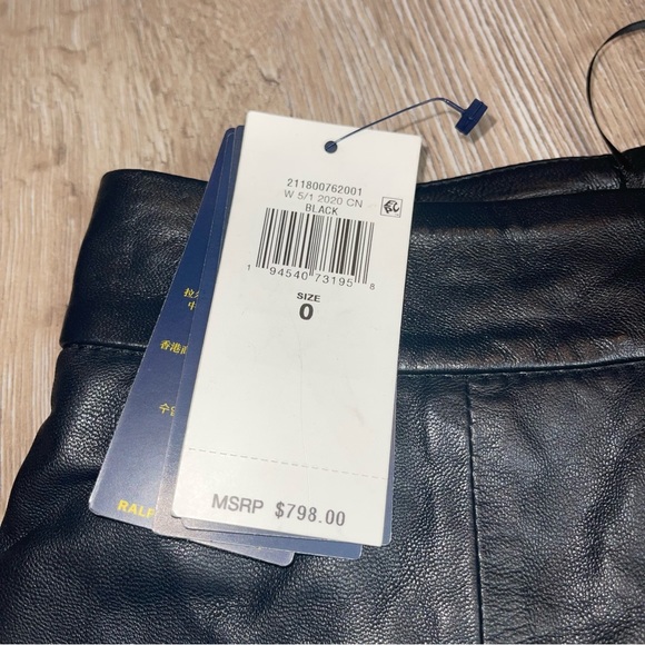 RALPH LAUREN Women’s
Perforated Lambskin A-line MIDI Skirt Grunge Black Size 0 - Picture 10 of 14